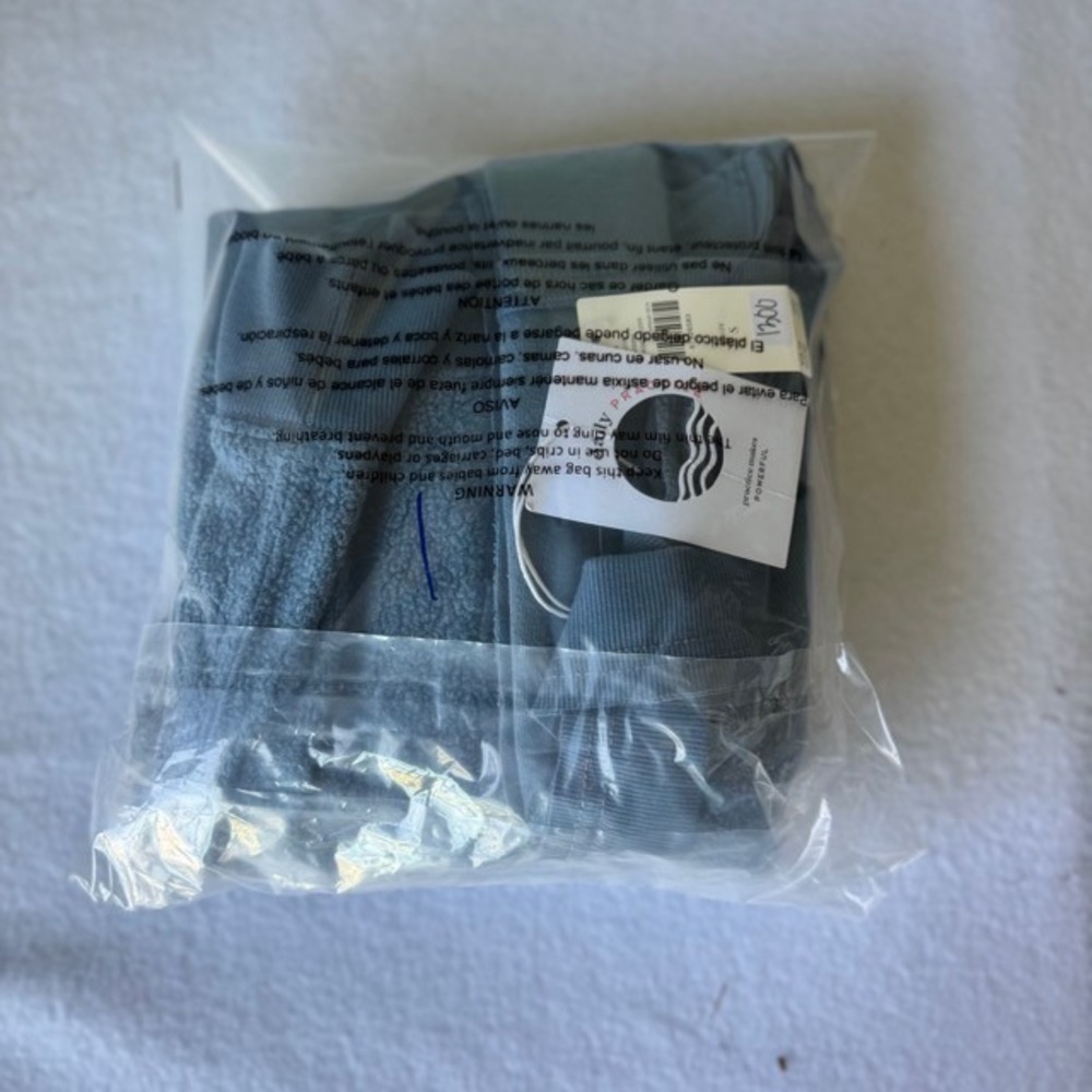 Daily Practice Anthropologie Blue Open‎ cross Back Fleece Sweatshirt Small NWT - Picture 8 of 8